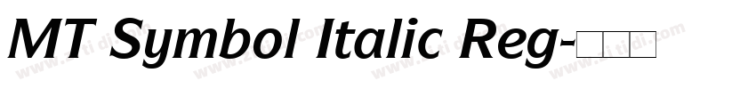MT Symbol Italic Reg字体转换
